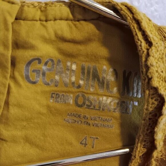 Oshkosh B’Gosh Kid Girls 4T Crocheted Tank Orange Gold Sleeveless - Picture 7 of 7